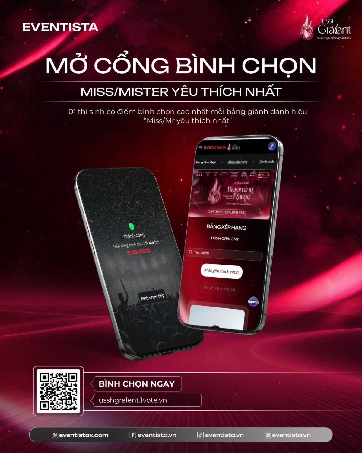 CÔNG BỐ TOP 20 & MỞ CỔNG BÌNH CHỌN MISS/MISTER YÊU THÍCH NHẤT