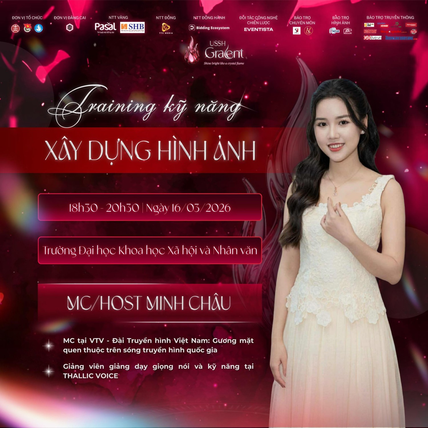 MC/ Giảng viên Giọng nói & Kỹ năng giao tiếp – Ngọc Minh Châu